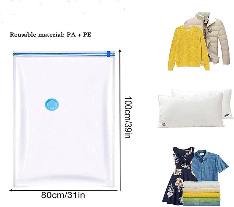Vacuum Storage Bags for Comforters and Clothes (1/2/4 Pack)