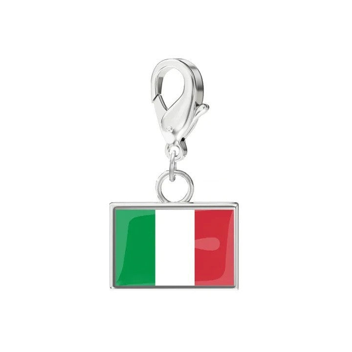 Stainless Steel National Flag Pendant Bracelet