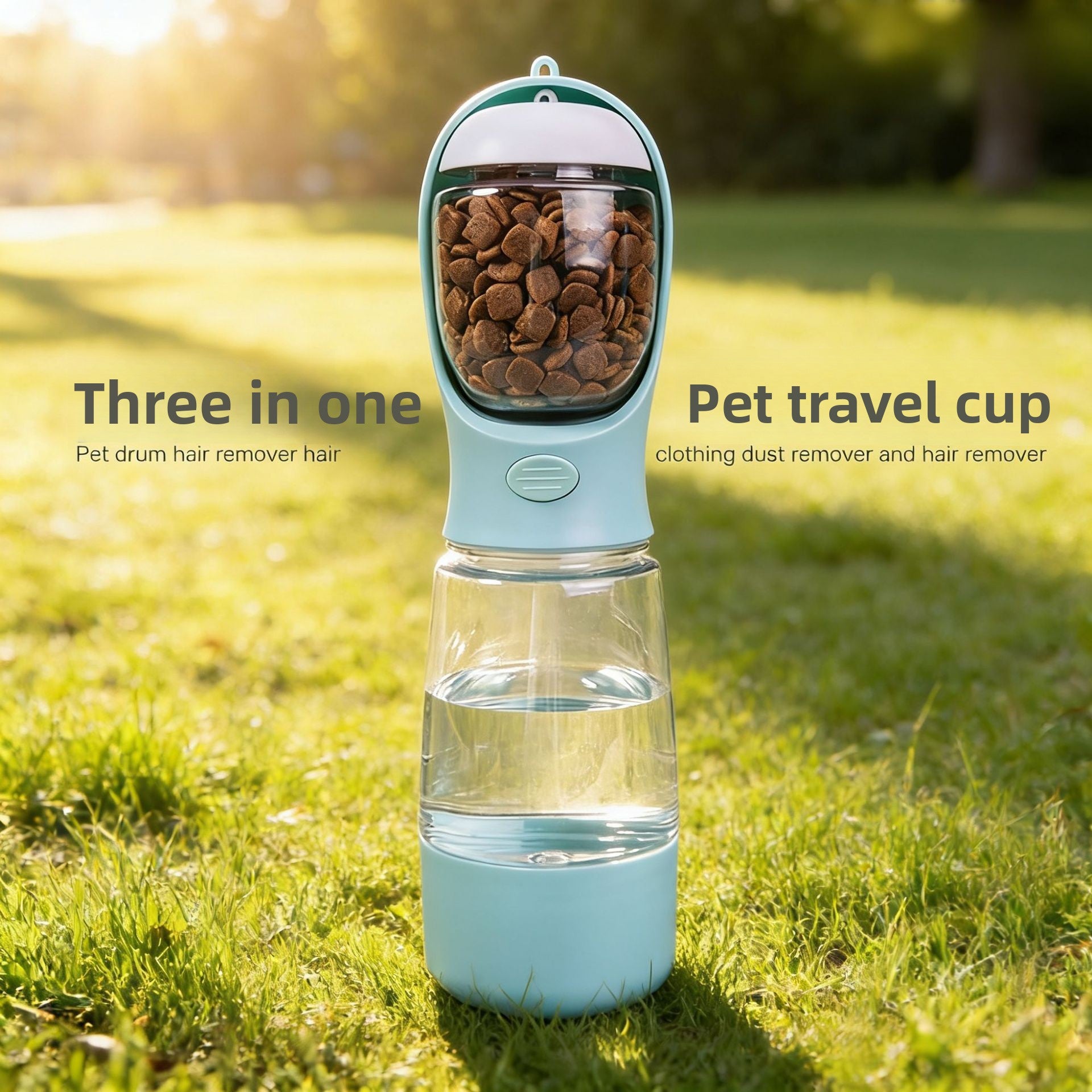 Dog outdoor water cup, 3-in-1 food and water bowl