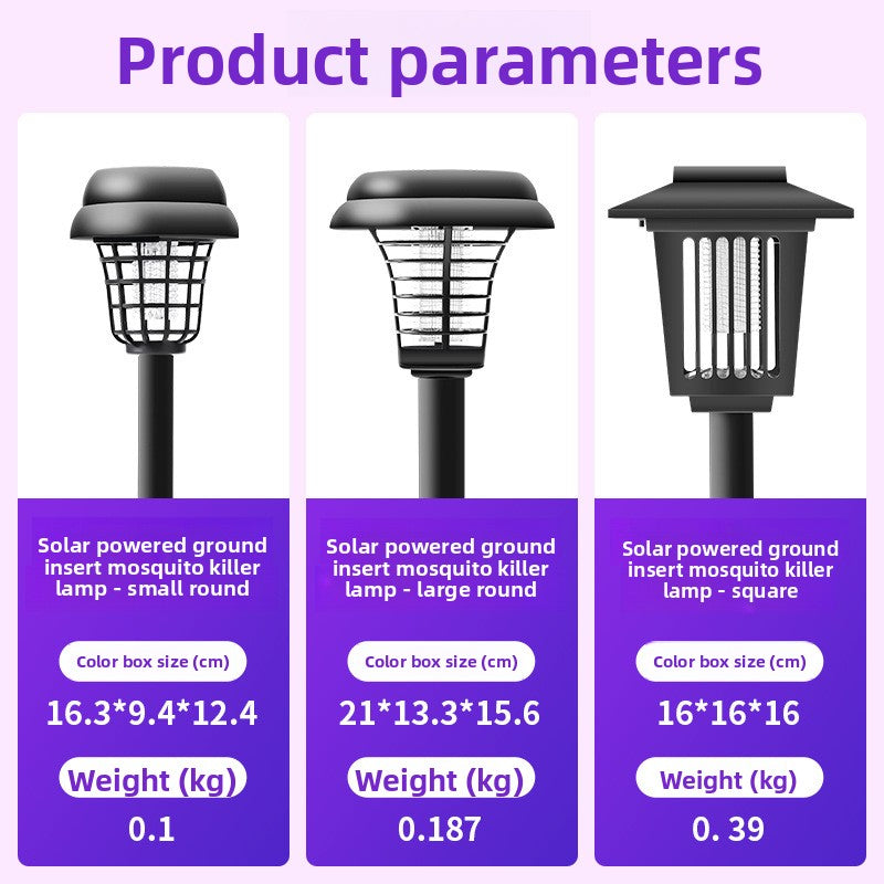 Lampe solaire anti-moustiques pour jardin extérieur