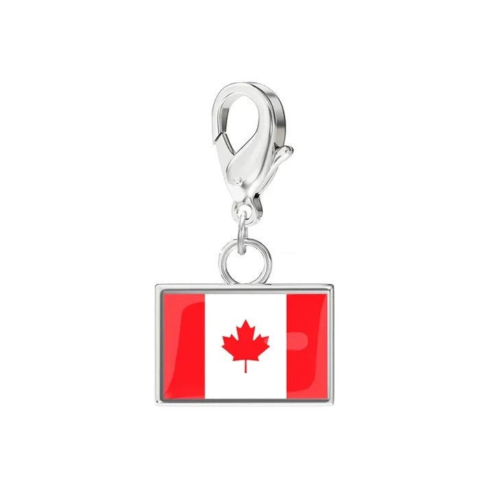 Stainless Steel National Flag Pendant Bracelet