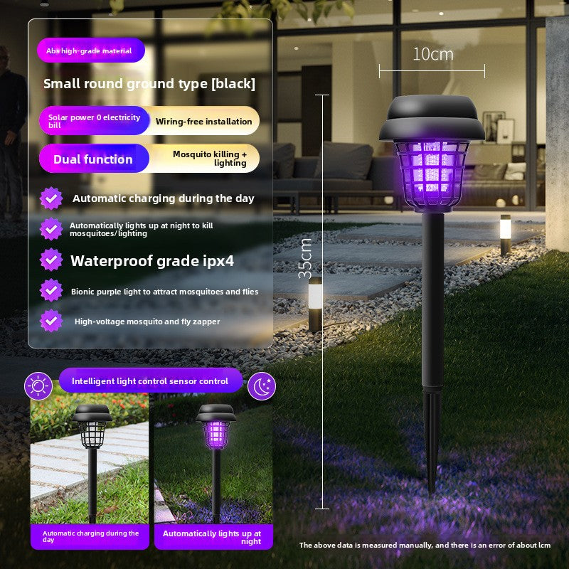 Lampe solaire anti-moustiques pour jardin extérieur