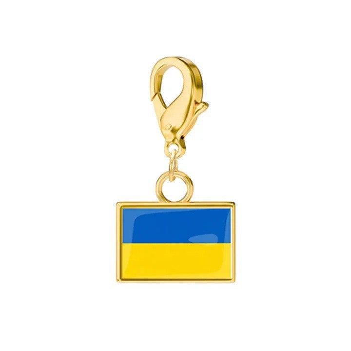 Stainless Steel National Flag Pendant Bracelet