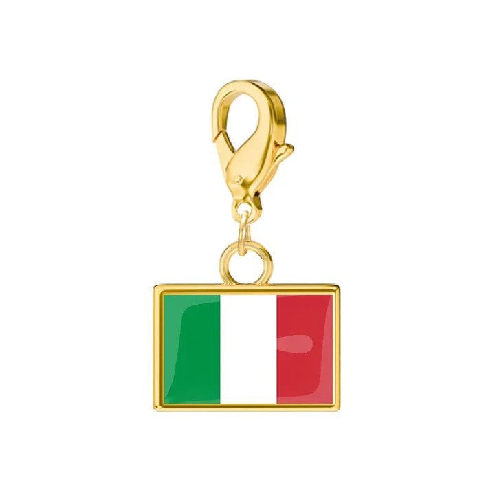 Stainless Steel National Flag Pendant Bracelet