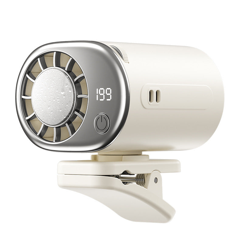 Portable USB Rechargeable Waist Clip Fan with Ice Film