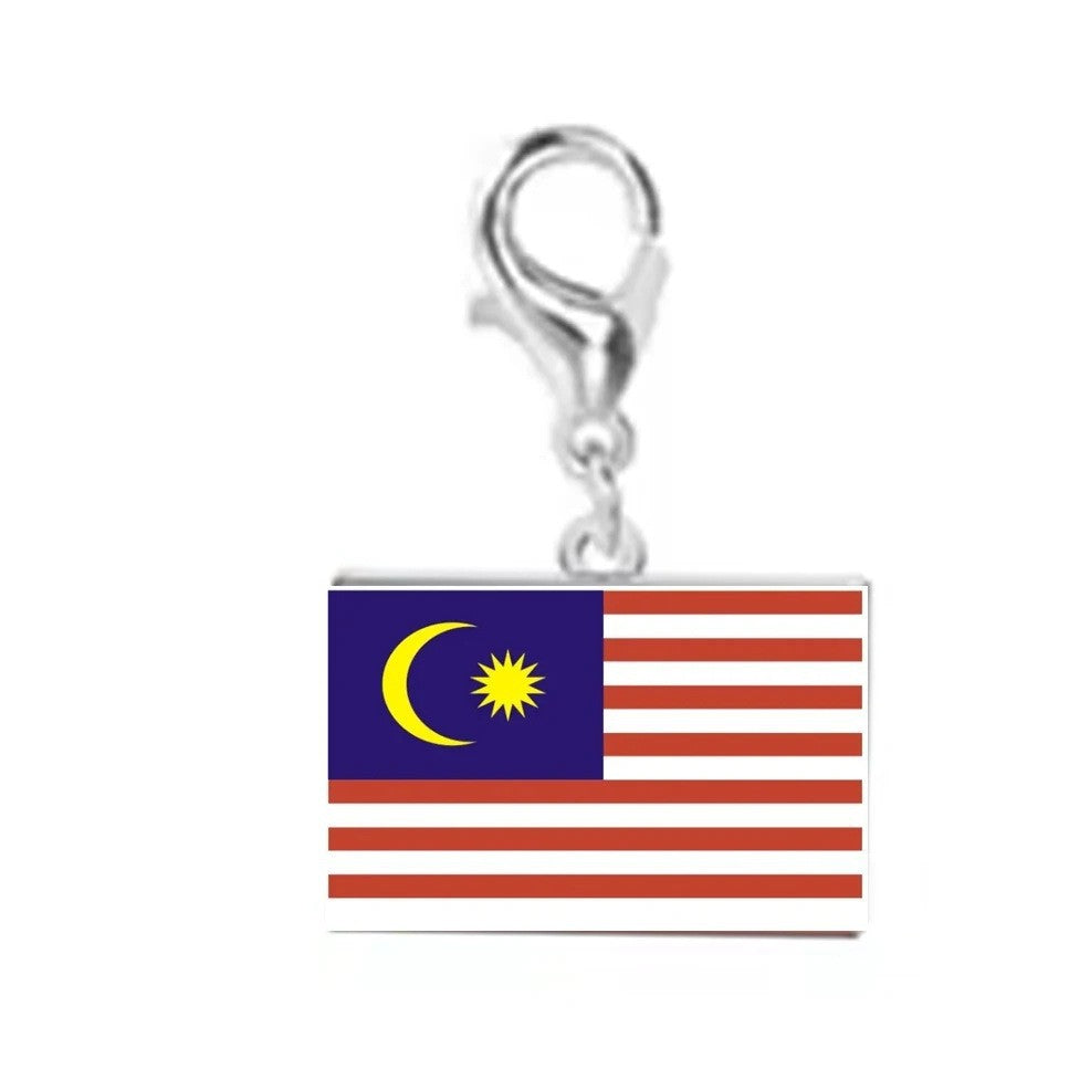 Stainless Steel National Flag Pendant Bracelet