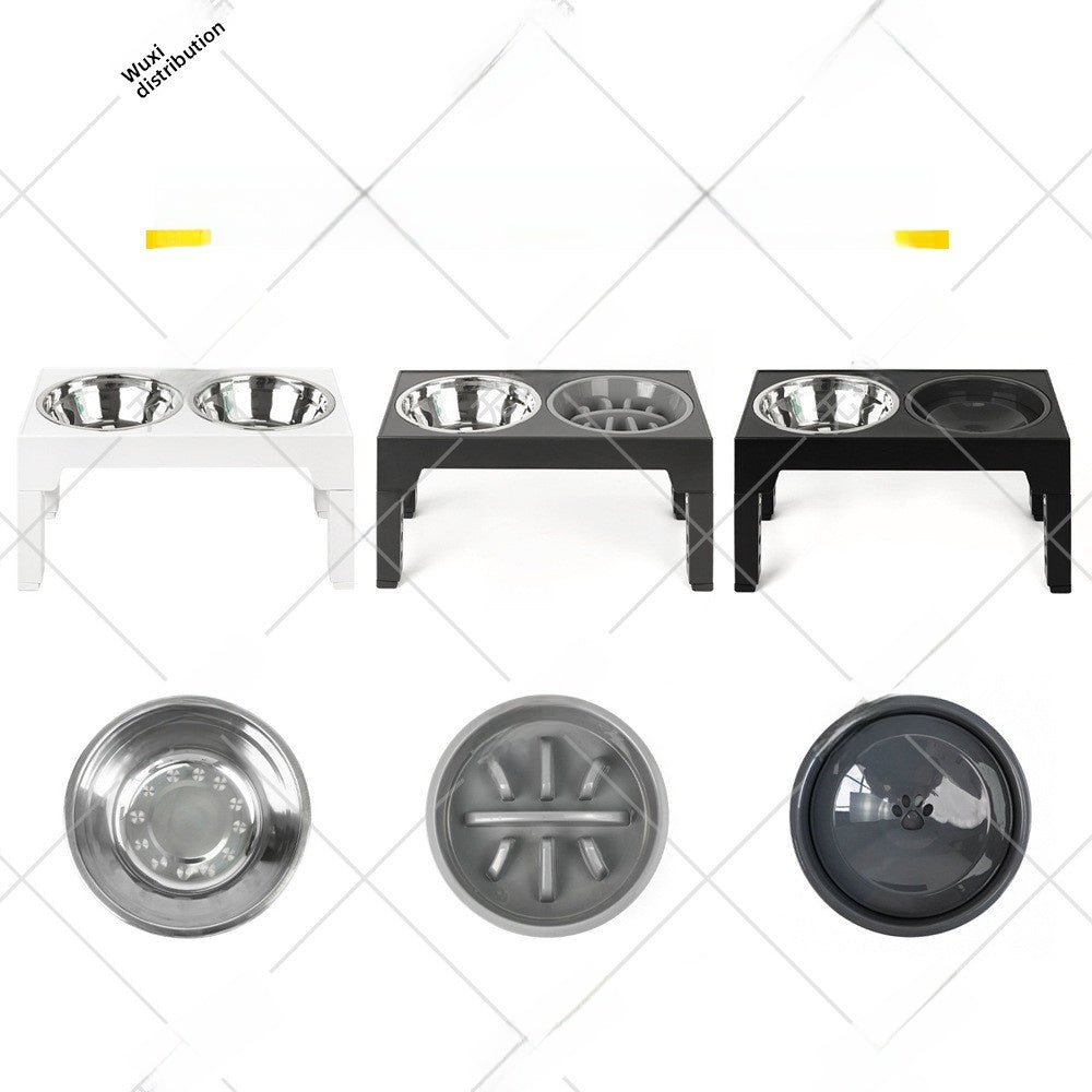 Adjustable Anti-Spill Pet Dog Bowl Stainless Steel Elevated Feeder