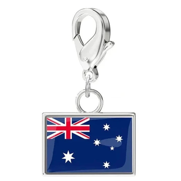 Stainless Steel National Flag Pendant Bracelet