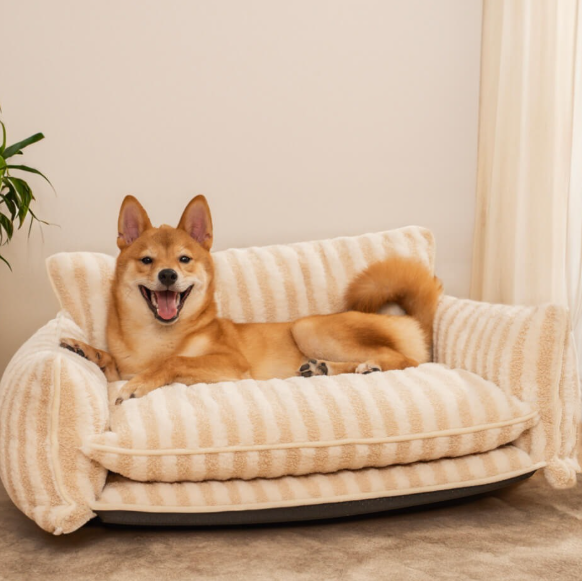 Removable Washable Striped Pet Dog Bed