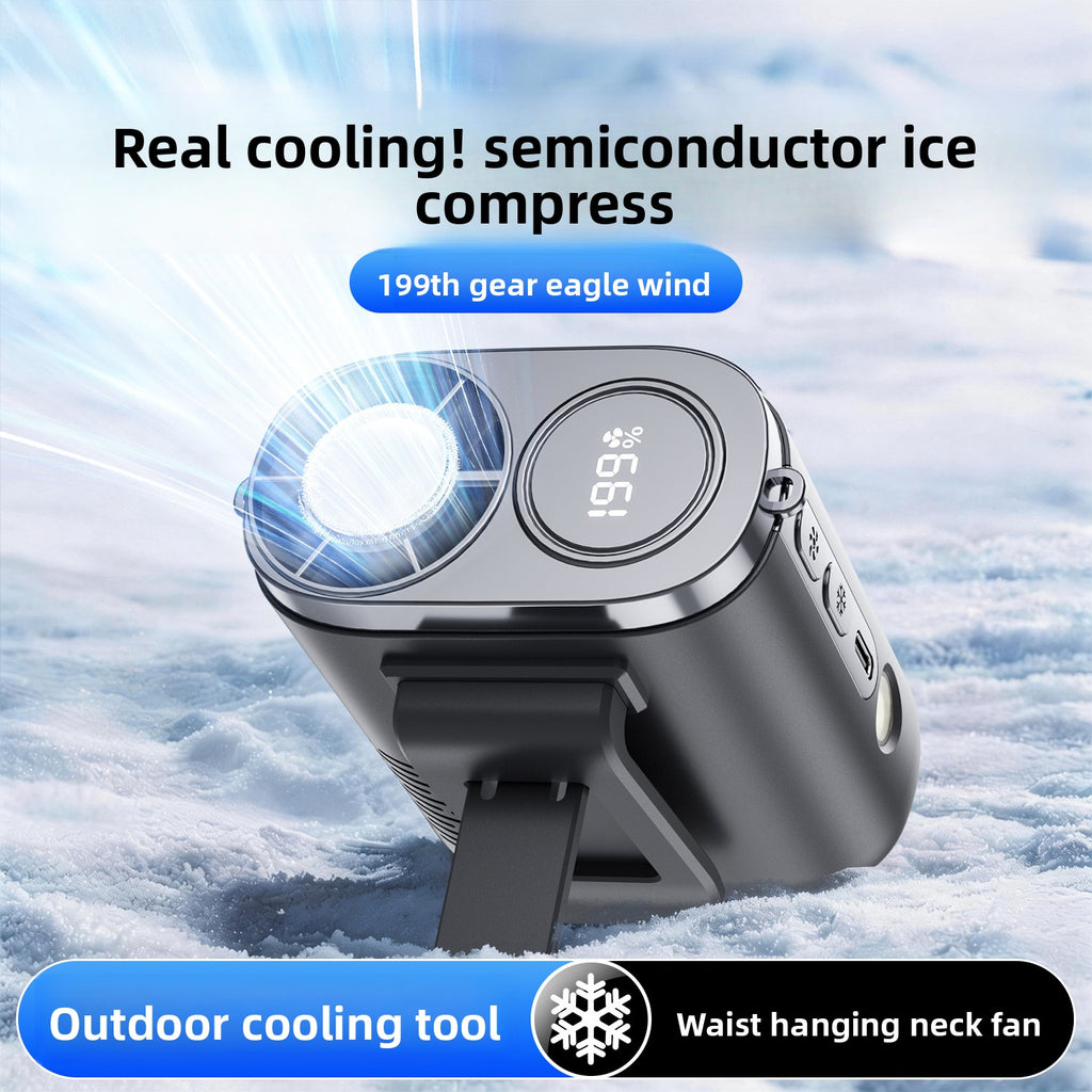 Portable USB Rechargeable Multi-Function Waist Fan