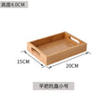 Bamboo Tray Household Solid Wood Rectangular Tea Tray Water Cup Tray Japanese Bread Wooden Tray Commercial End Dinner Tray
