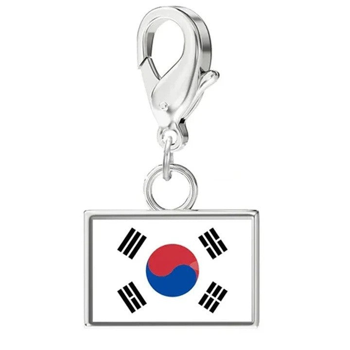Stainless Steel National Flag Pendant Bracelet