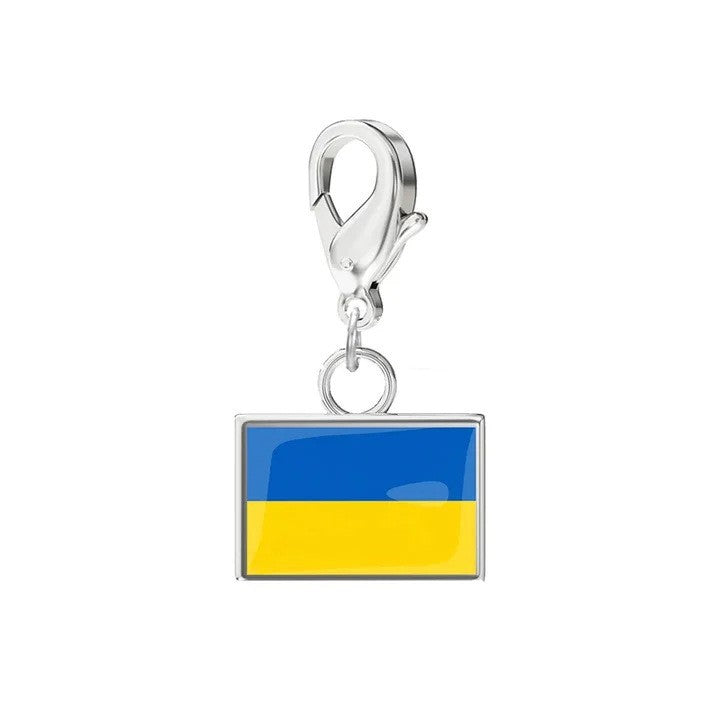Stainless Steel National Flag Pendant Bracelet