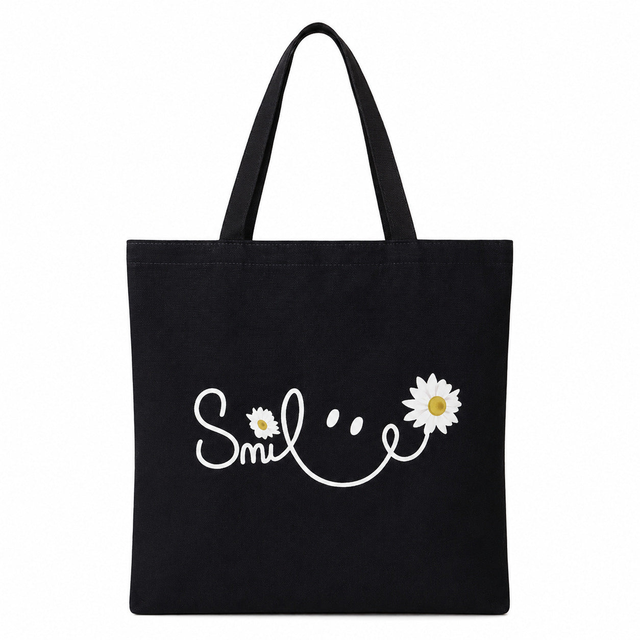 Floral Print Canvas Hand Carry Tote Bag