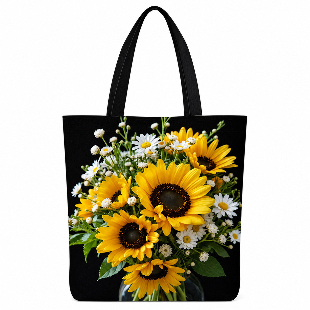 Floral Print Canvas Hand Carry Tote Bag