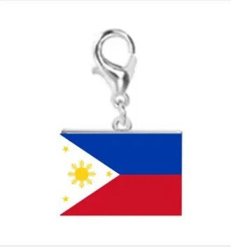 Stainless Steel National Flag Pendant Bracelet
