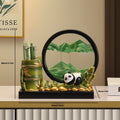 Rotating Panda Pen Holder with Quicksand Art
