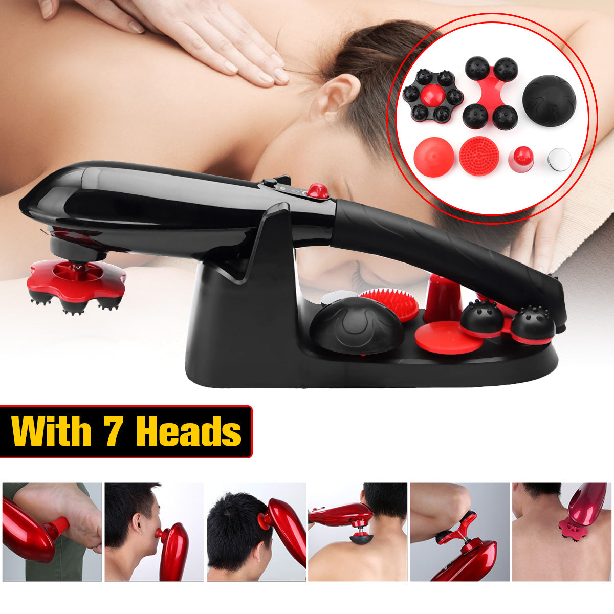 Portable Rechargeable Neck Massager with Hammer Function