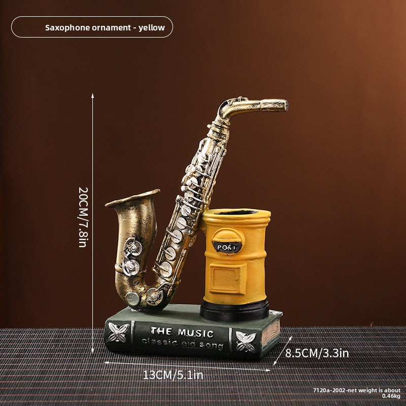 Retro Book Pen Holder Creative Multifunctional Resin Desk Organizer