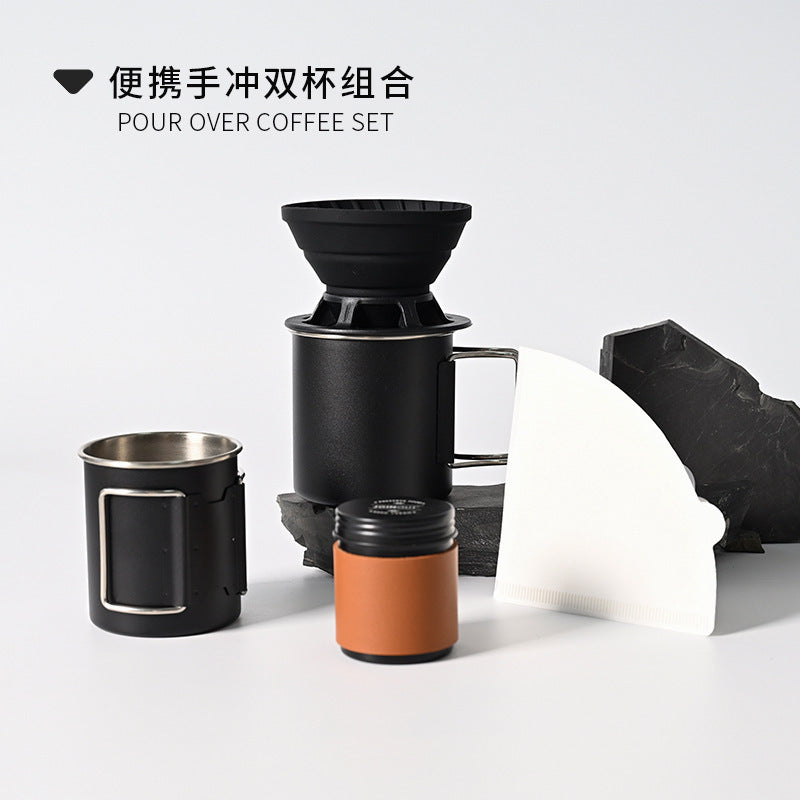 Outdoor camping coffee set
