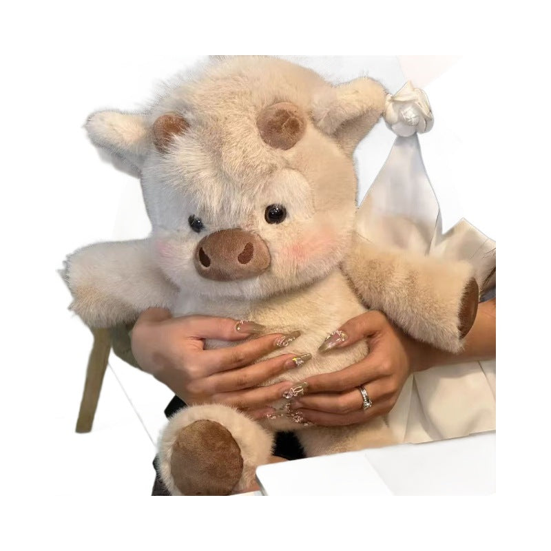 Vitello che corre in peluche