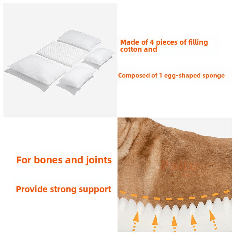 Removable Washable Striped Pet Dog Bed